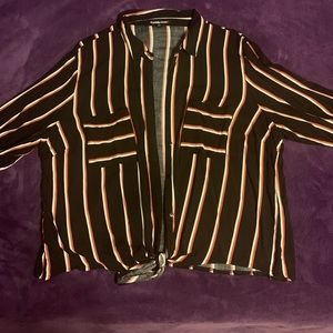 Charlotte Russe Stripped buttown down shirt size 2X